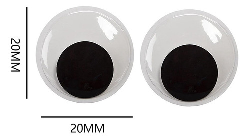 Autoadhesivos Googly Eyes Wiggle Eyes 1000 Piezas 20 Mm