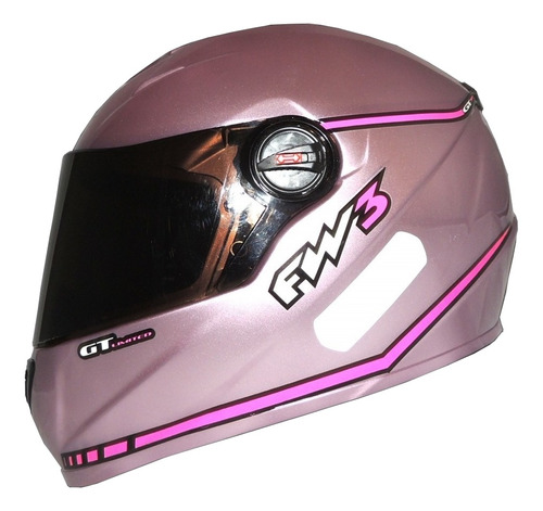 Capacete para moto  integral FW3  GT  rosa e rosa limited tamanho 58 