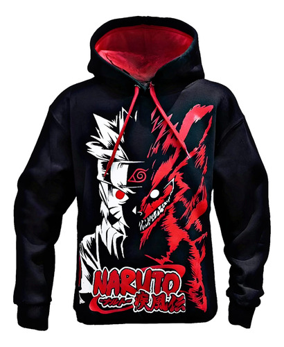 Buzo Naruto Shippuden Unisex Doble Estampa Frizado Premium