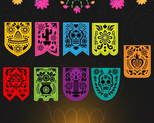Vector Papel Picado Para Cameo Y Cricut Svg,dxf
