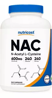 Original Nutricost Nac (n-acetyl L-cysteine) 600mg, 240 Cap