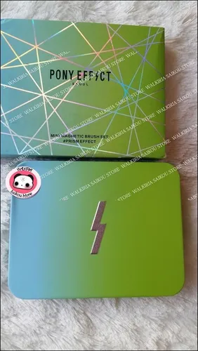 Increible Set X 5 Brochas Pony Effect Magneticos Verde/celes