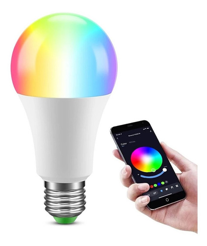 Lampara Led Smart E27 Wifi Rgb Dimerizable Celular App Alexa