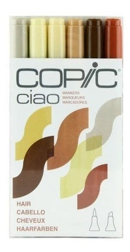 Marcador Profesional Copic Ciao Set De 6 Tonalidad Cabellos