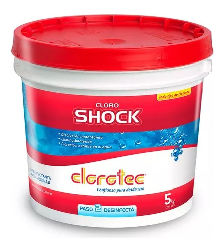 Cloro Shock Polvo Clorotec Disolución Instantánea 5kg