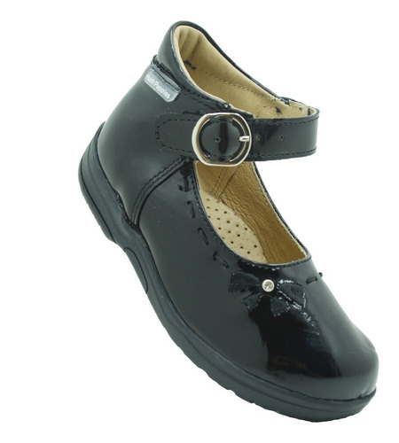 Calzado Escolar Hush Puppies Hp01318 Charol Negro Piel Vacun