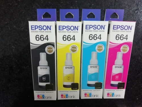 Tinta Original Epson 664 L210,l380,l355,l395,kit 4 Color 544