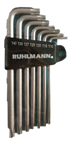 Juego Llave Torx Tamper L 7 Pzs Con Guia Ruhlmann