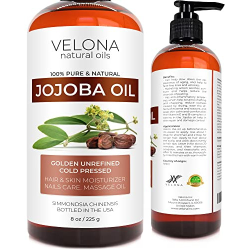 Jojoba Oil - 8 Oz (con Bomba)  100% Puro Y Natural Cm5ju