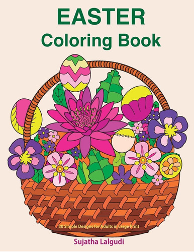 Libro: Easter Coloring Book: 30 Simple Designs For Adults In