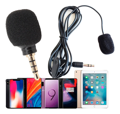 Kit Micrófonos Portátiles Para Celular O Tablet PuLG 3.5 Mm