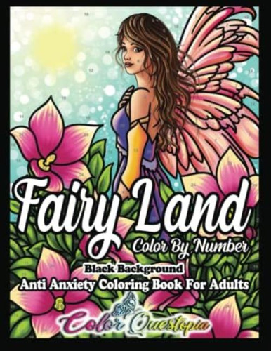 Libro: Fairy Land Color By Number Coloring Book For Adults B