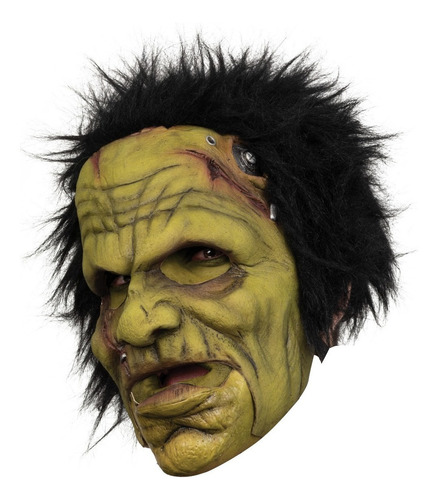 Máscara De Monstro Franky Disfraz The Monster Halloween Color Verde Moving Mouth