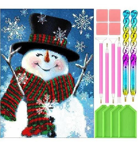 5d Diy Kit Pintura Diamantes Navidad Adultos Llenos Artesan
