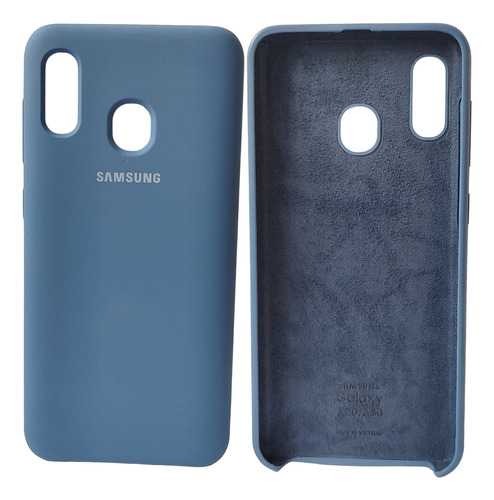 Forro De Silicón Para Samsung A20 -  Azul