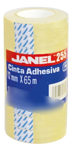 10 Cinta Adhesiva Janel Transparente 12mm X 65m Rollo Chica