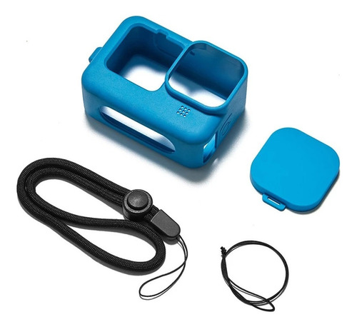 Capa Em Silicone Azul Para Gopro 9 E 10 Black