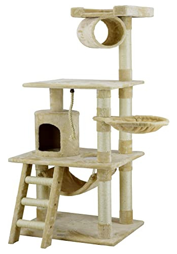 Go Pet Club Muebles De Gato Para Árbol, 62 Pulgadas De Alto,