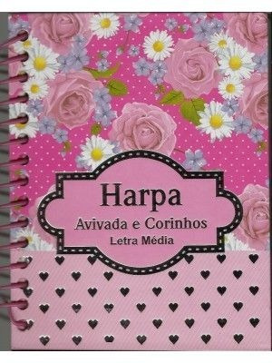 Harpa Cristã Letra Media Com Corinhos Capa Espiral Feminina