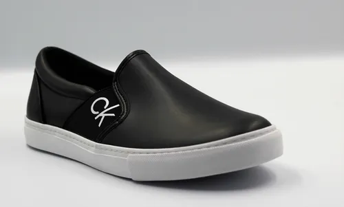 Calvin Klein Tenis Negros Estilo Urbano Para Dama