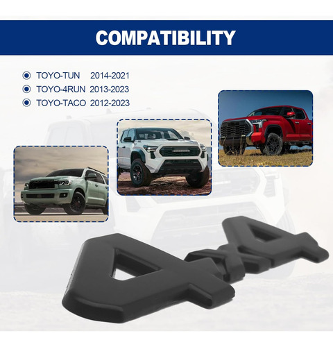 Insignia Universal De 4 X 4 Con Logotipo 3d, Repuesto De Adh