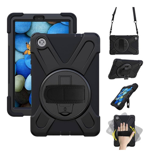 Estuche 360 Reforzado Antishock + Correa Samsung Tab A8 10.5