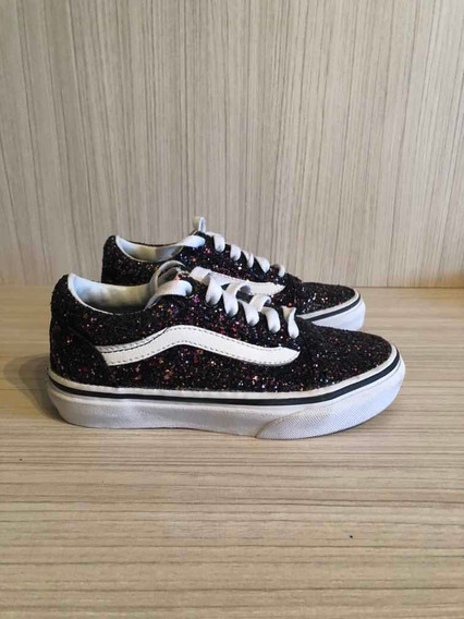 vans glitter dourado