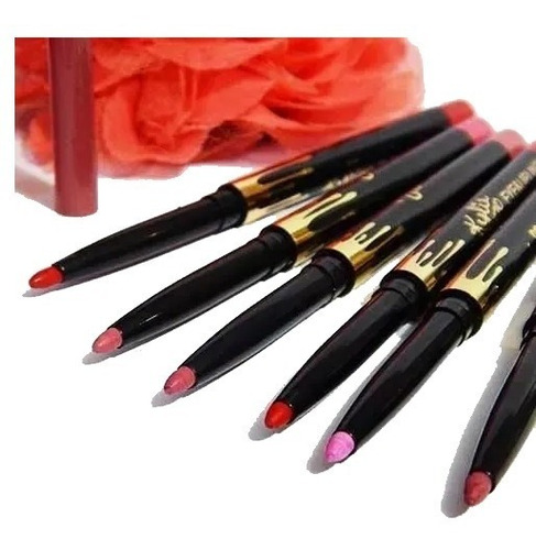 Imagen 3 de 9 de Set De 6 Delineadores Retractiles Para Labios Maquillaje