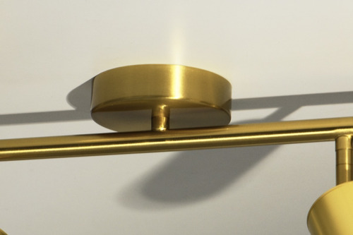 Imagen 6 de 10 de Lampara Aplique Spot 2 Luces Dorado Finetsa Gu10 Deco Leuk