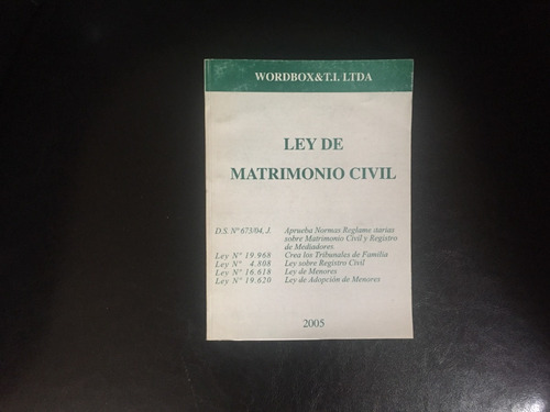 Ley De Matrimonio Civil Carlos Muñoz Méndez