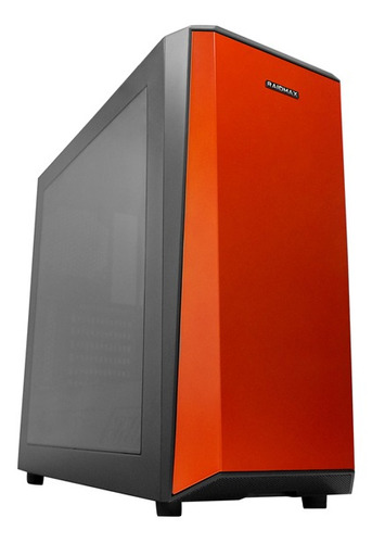 Gabinete Raidmax Delta I Wo Orange W/window 120mm Led Fan