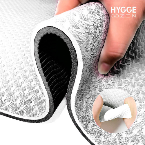 Imagen 5 de 10 de Mat Yoga Súper Ancha Xxl Colchoneta Bicolor Tpe 6mm + Funda