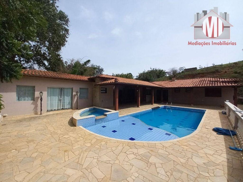 Imagem 1 de 30 de Linda Chácara Com 2 Dormitórios, Piscina Aquecida, Espaço Gourmet, À Venda, 1700 M² Por R$ 430.000 - Rural - Socorro/sp - Ch0228