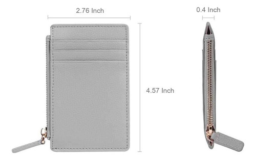 Jnjstella Tarjetero De Cuero Genuino Cartera Con Bolsillo