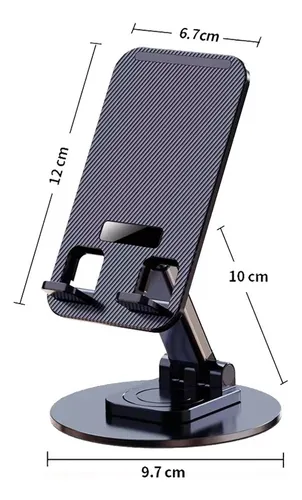 Soporte De Mesa Para Celular Rotación 360 Aluminio Plástico
