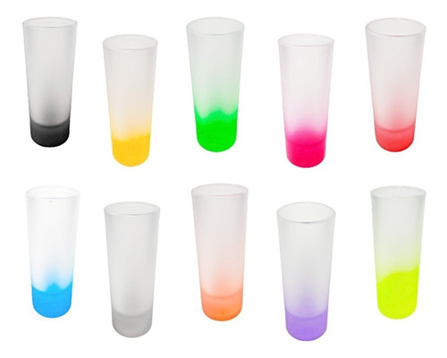 Imagen 1 de 10 de Vaso Tequilero Tlp Cristal Fondo De Colores Para Sublimación