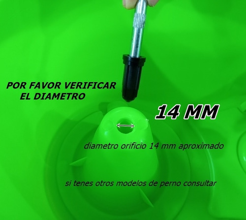 Imagen 3 de 6 de Canasto Giratorio Centrifugador Acero Con Perno Para Mopas