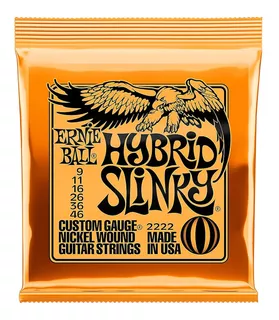 Cuerdas Guitarr Electrica Ernie Ball 2222 Hybrid Slinky 9-46