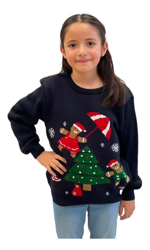Imagen 5 de 5 de Sueter Navideño / Ugly Sweater Niños Arbolito Y Galletas