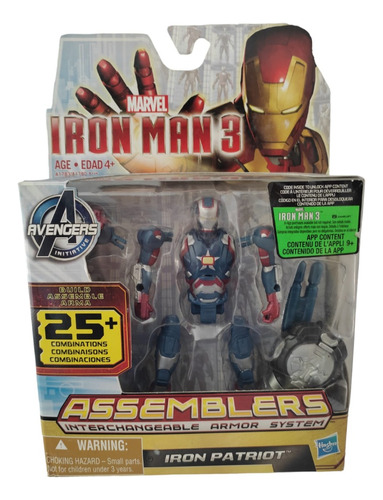 Iron Patriot Iron Man 3 Assemblers Tipo Marvel Universe 