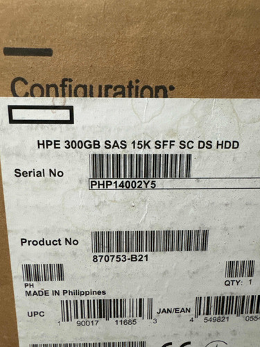 Hpe 300gb Sas 15k Sff Sc Ds Hdd