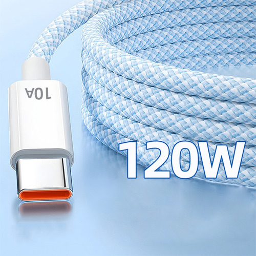 Cable De Datos Tejido Tipo C De 120 W Cables De Datos Rápido