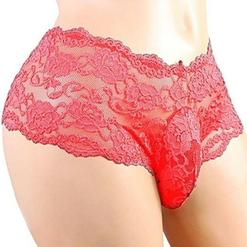 Calzoncillos Sissy Pouch Thong Lace Para Hombre