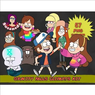 Kit Imprimible Gravity Falls + 57 Png Clipart