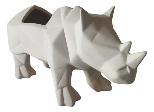 Animal Geometrico Minimalista Rinoceronte Ceramica 10 Piezas