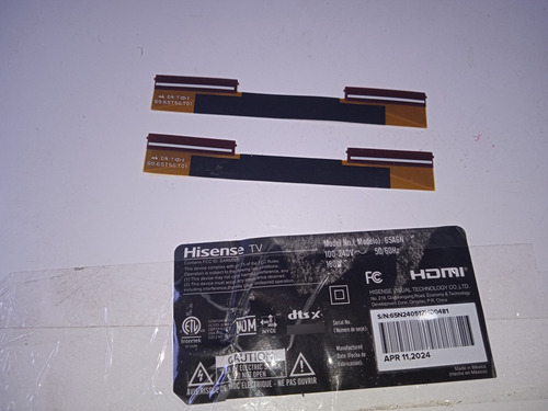 Flex Conector Panel Tv Hisense 65a6n 69.65t50.t01 (Usado)
