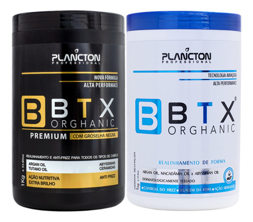 Btx Plancton Orghanic 1kg + Premium Máscara Hidratação