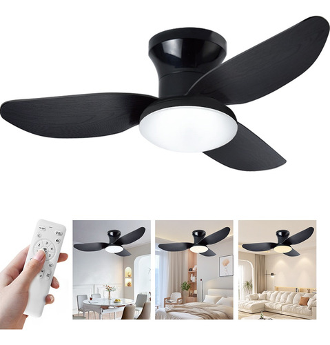 Llinpi® Ventilador De Techo Con Luces Led 3 Aspas