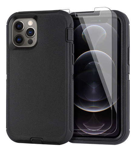 Funda Para iPhone 12 Pro Max De 6.7 Pulgadas Con 2 Protector