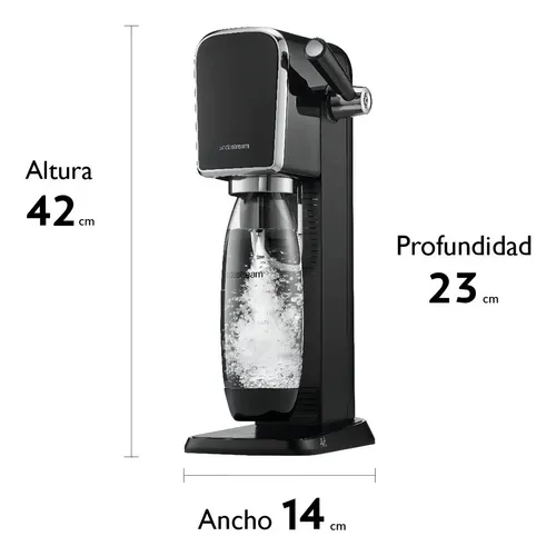 Máquina Para Gaseificar Água Art Sodastream Preta | Parcelamento